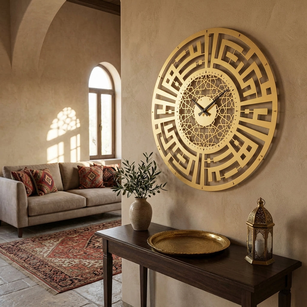 Sabr and Salat (Patience and Pray) Written Kufic Metal Islamic Wall ...