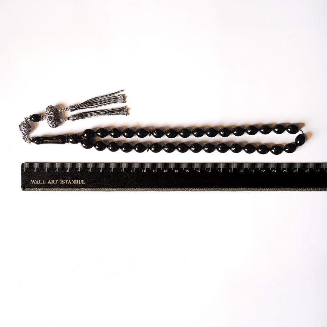 Handcrafted Lathe-Turned Ottoman Cut Erzurum Oltu Tasbeeh – WATD085