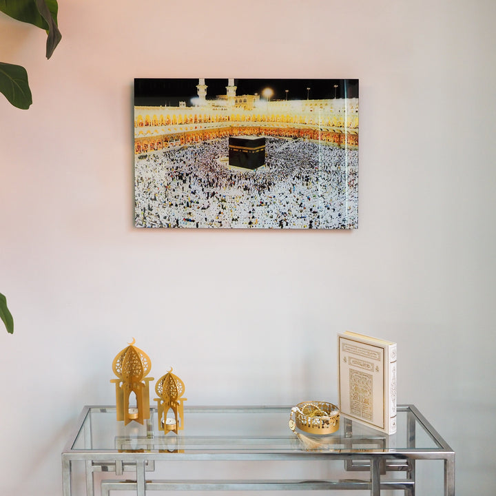 Kaaba Shareef Glass Islamic Wall Art - WTC011