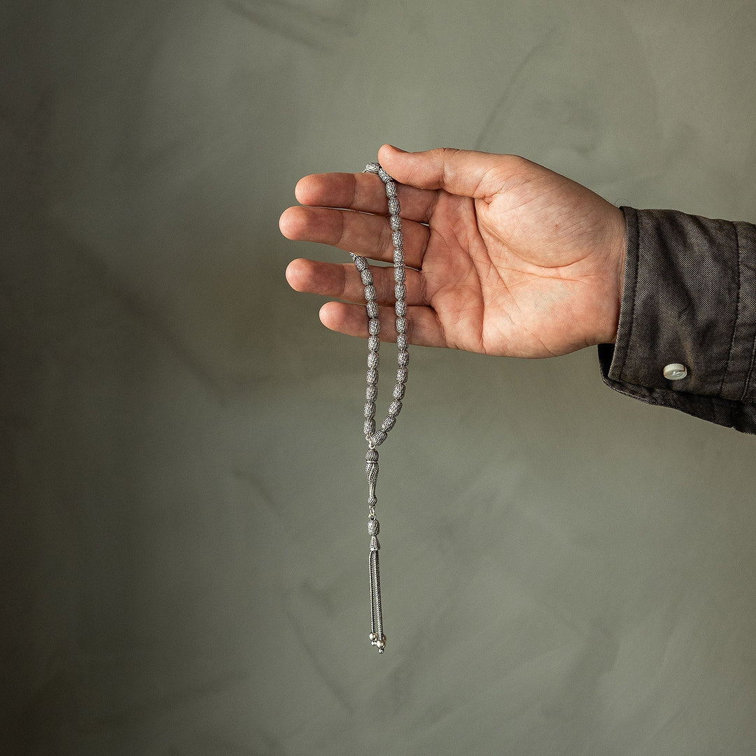 Atlas - Oxidized Fusion Silver Tasbeeh - WATE024