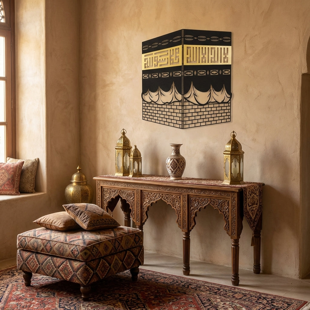 3D Kaaba Shareef Metal Wall Art - WAM121