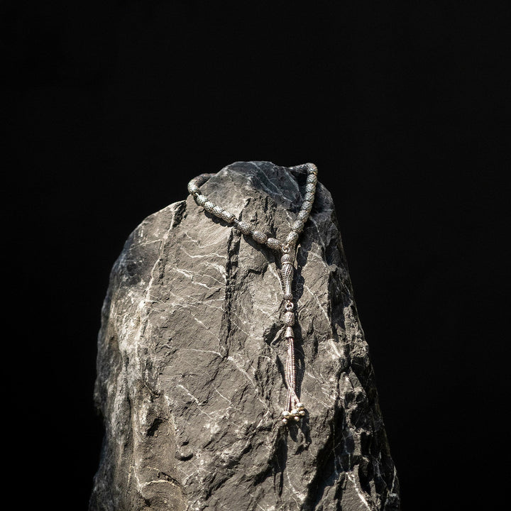 Atlas - Oxidized Fusion Silver Tasbeeh - WATE024