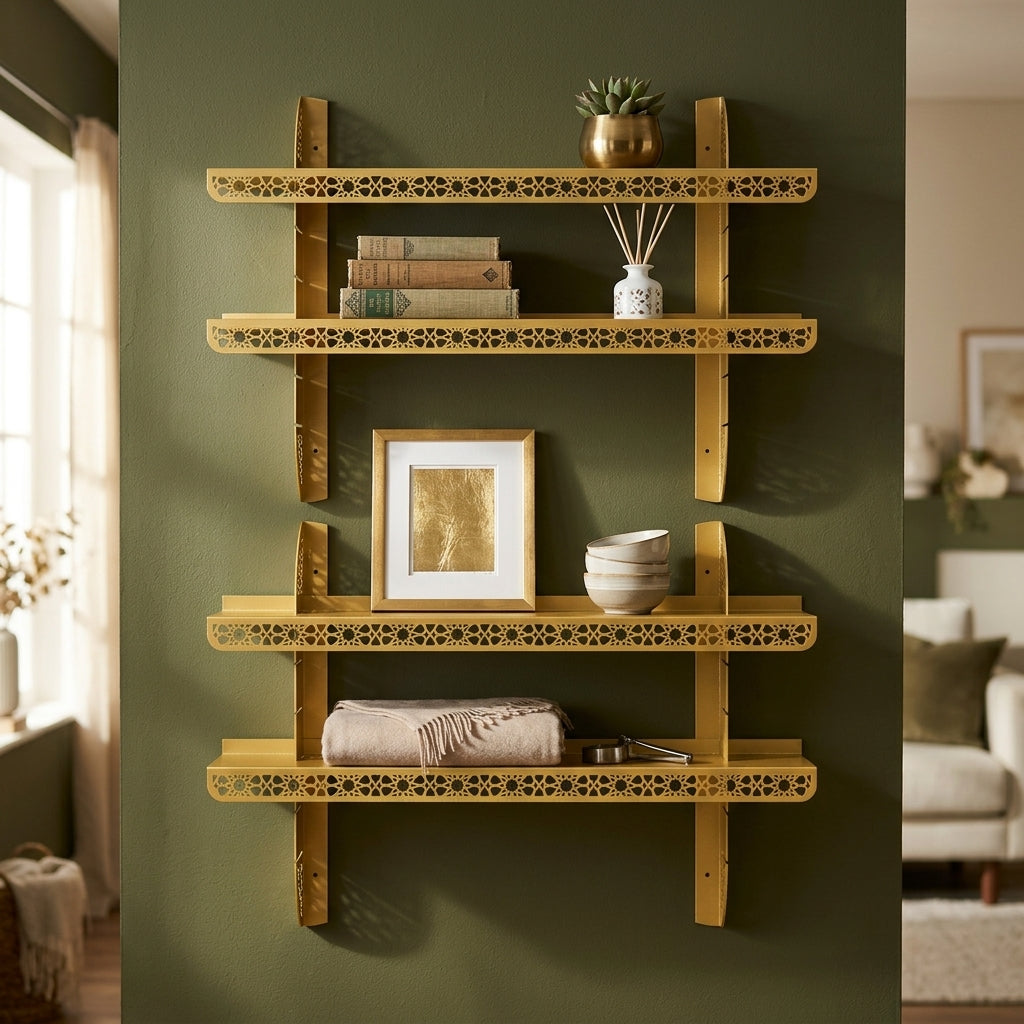 Kadem Adjustable Metal Islamic Wall Shelf - WAMH199