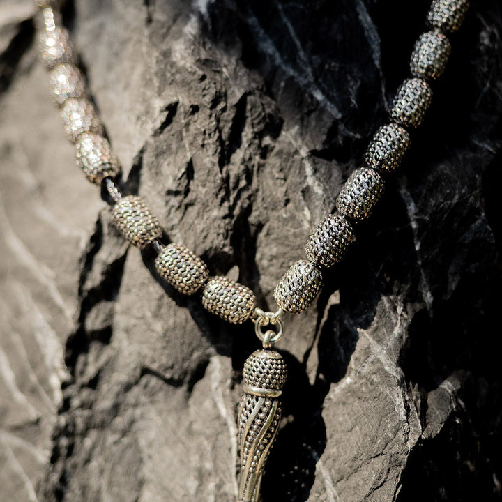 Atlas - Oxidized Fusion Silver Tasbeeh - WATE024