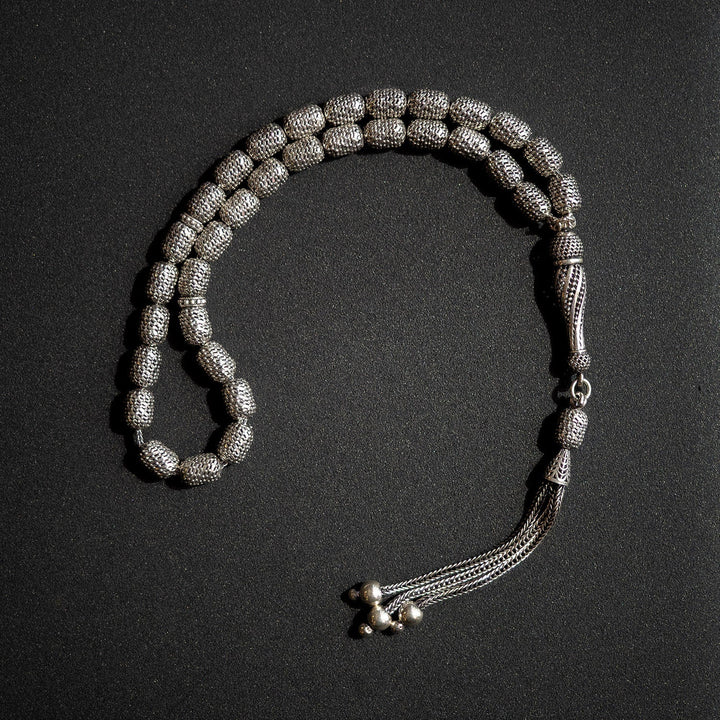 Atlas - Oxidized Fusion Silver Tasbeeh - WATE024