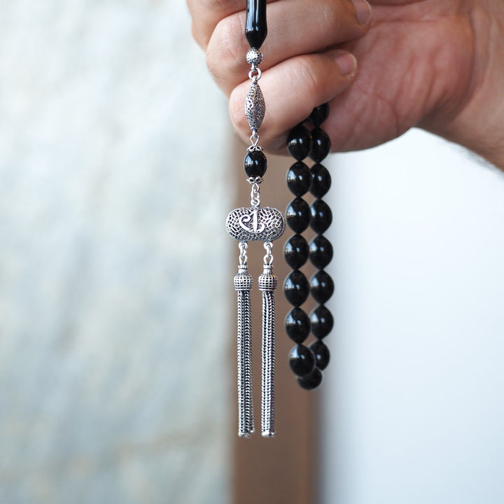 Handcrafted Lathe-Turned Ottoman Cut Erzurum Oltu Tasbeeh – WATD085