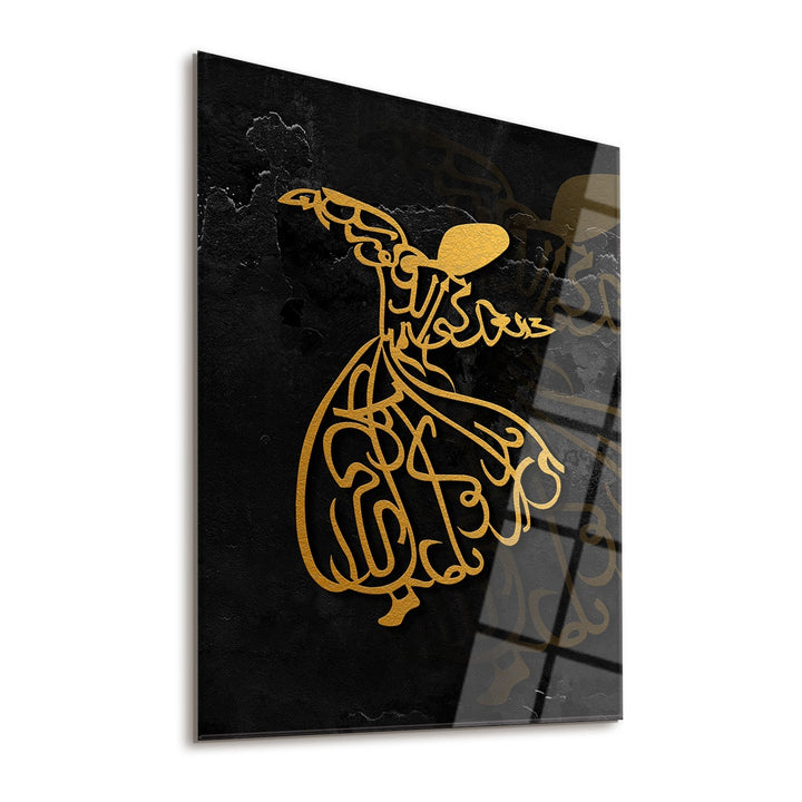 Whirling Dervish Metal Wall Art (Rumi) Glass Wall Art - WTC072