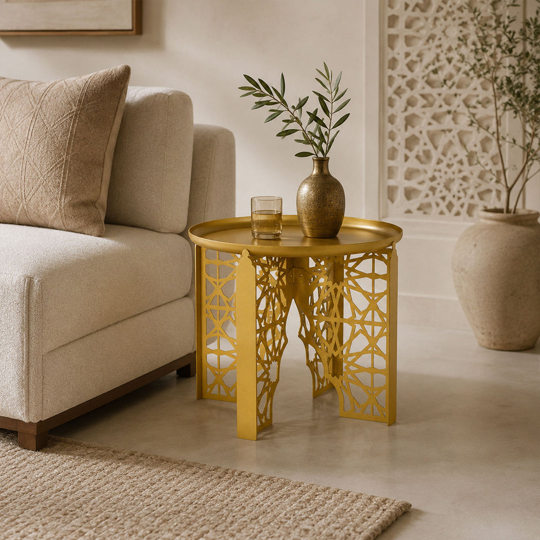 Emas S Metal Islamic Side Table - WAMZ014