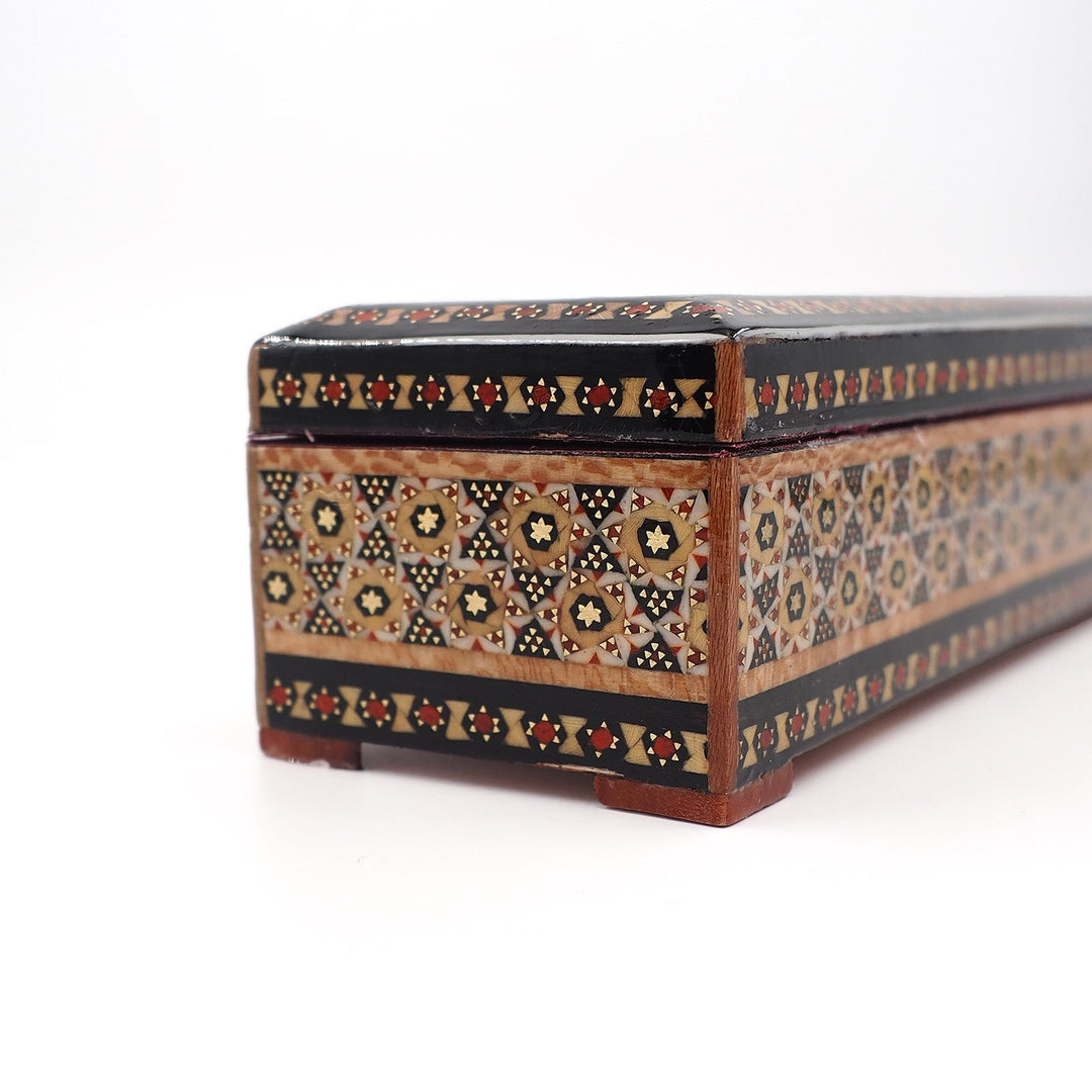Traditional Motif | Handcrafted Hatem-Inlaid Wooden Box - WAAH080