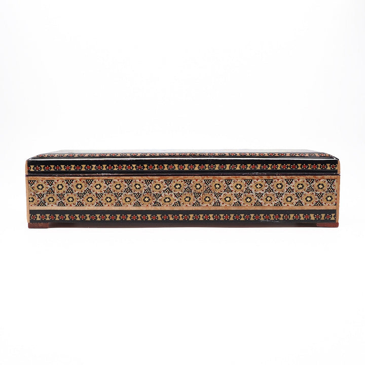 Traditional Motif | Handcrafted Hatem-Inlaid Wooden Box - WAAH076