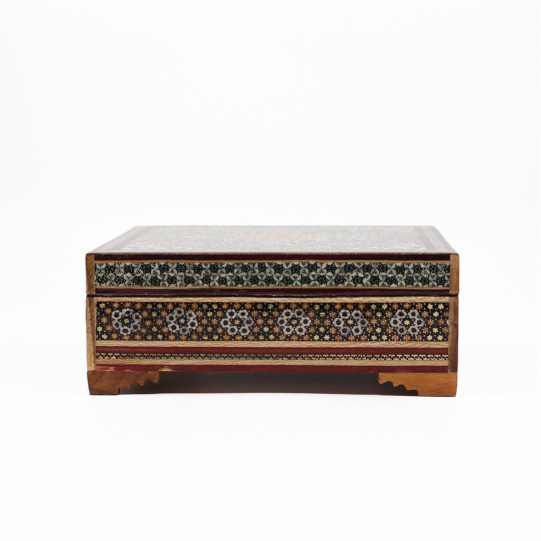 Handmade Hatem-Inlaid Wooden Decorative Box – WAAH158