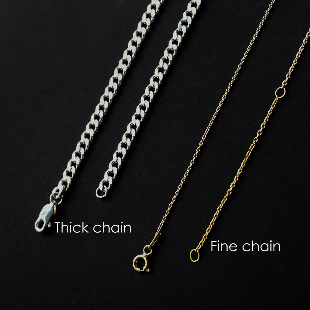 Custom Name Silver Necklace with Crescent - WAMT062