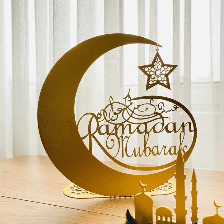 Ramadan Mubarak Metal Tabletop Decor - WAMH118