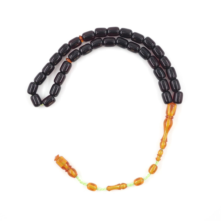 Special Edition Black Diamond Fire Amber Tasbeeh with Faceted Beads - WATD645