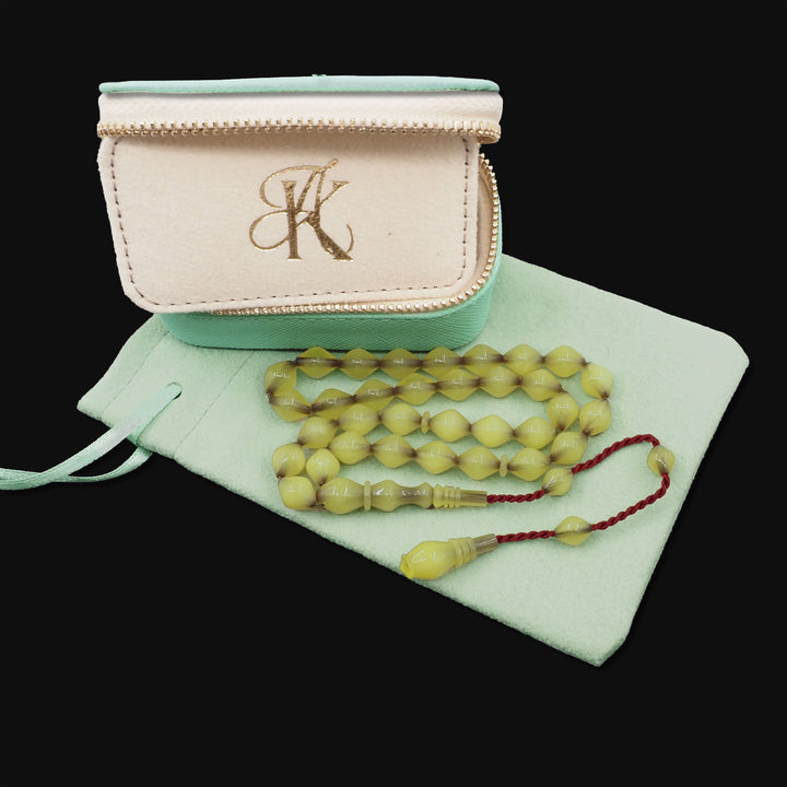 Aydın Köksal Master-Crafted Pressed Amber Tasbeeh with Special Box - WATD851