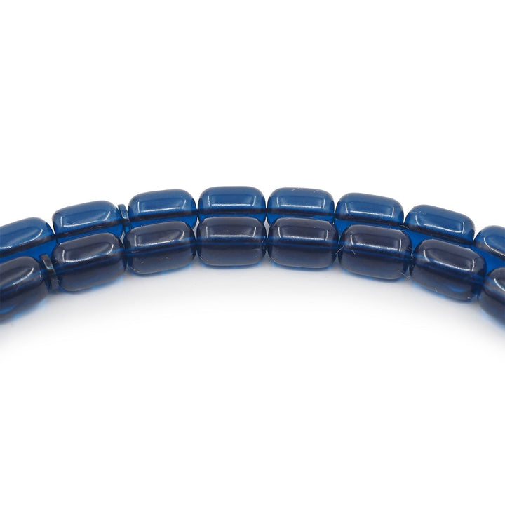 Mastercrafted Diamond-Detailed Navy Blue Pressed Amber Tasbeeh (Special Box) - WATD1091