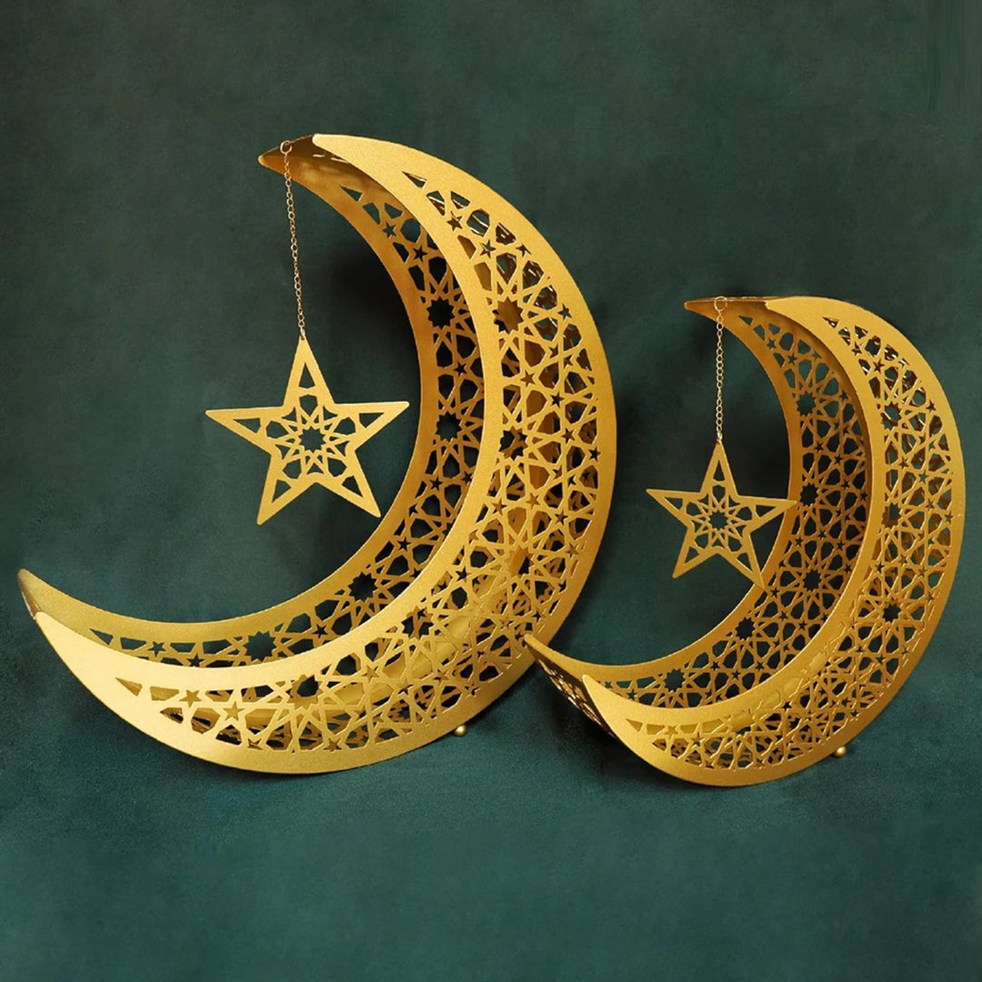 Metal Ramadan Moon Decor Set of 2 - WAMH106