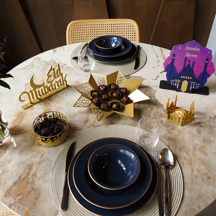 Metal Ramadan Mubarak, Ramadan Kareem & Eid Mubarak Decor Set of 3 - WAMH121