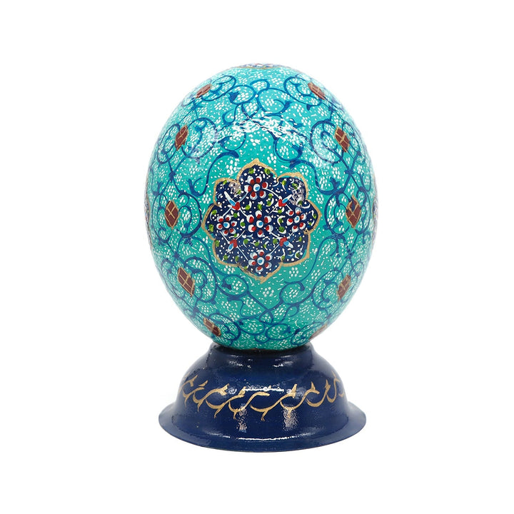 Traditional Motif | Persian Hand-Embellished Ostrich Egg Decor - WAAH014