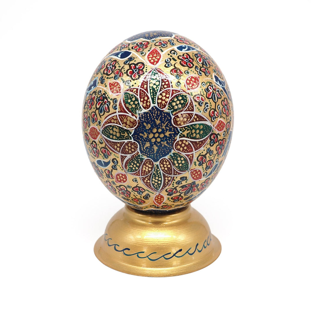 Four Quls | Persian Hand-Embellished Ostrich Egg Decor - WAAH016
