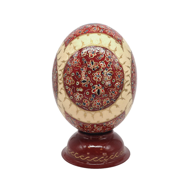 Medallion Motif | Persian Hand-Embellished Ostrich Egg Decor - WAAH018