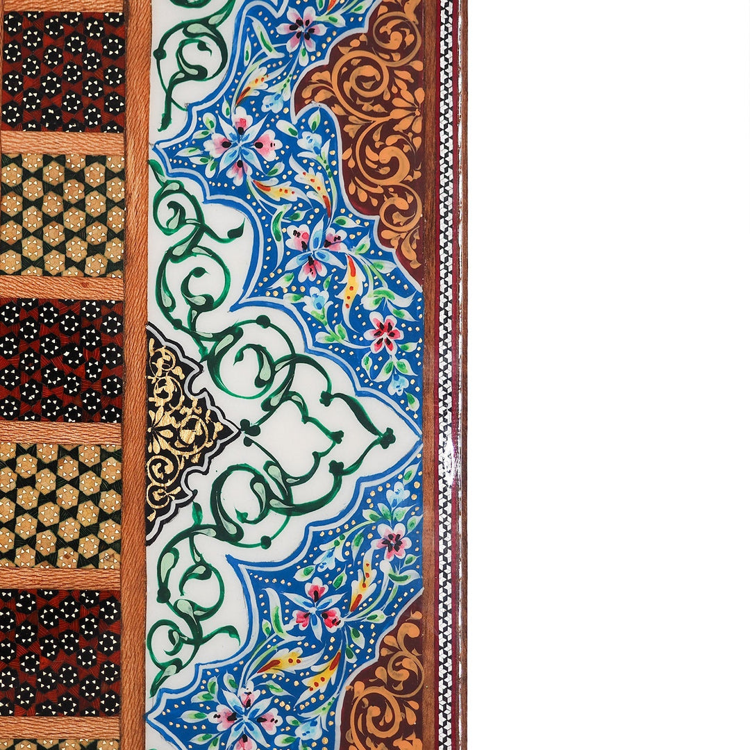 Persian Hand-Embellished Wooden Backgammon Set - WAAH024