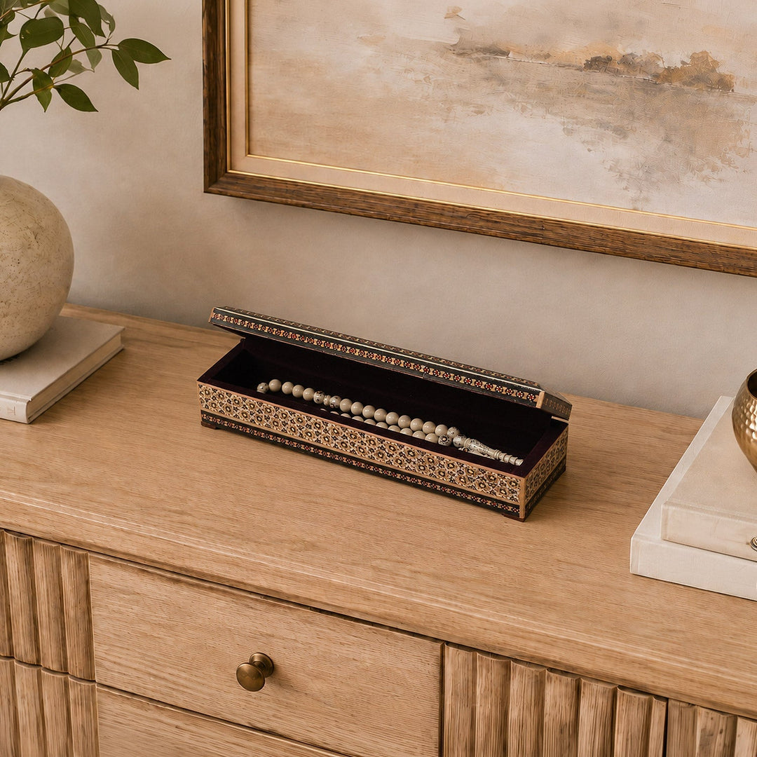 Hatem-Inlaid Wooden Box - WAAH025