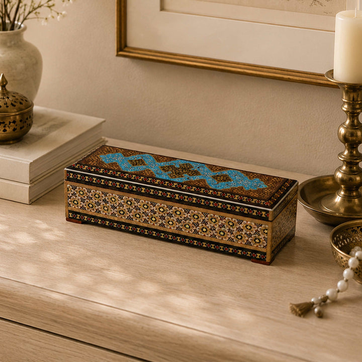 Hatem-Inlaid Wooden Box - WAAH029