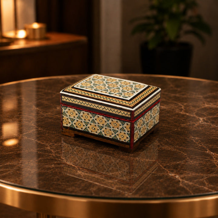 Hatem-Inlaid Wooden Box - WAAH034