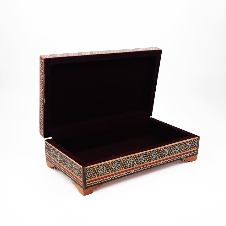 Traditional Motif | Handcrafted Hatem-Inlaid Wooden Box - WAAH116