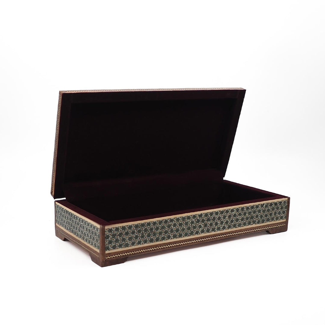 Traditional Motif | Handcrafted Hatem-Inlaid Wooden Box - WAAH117
