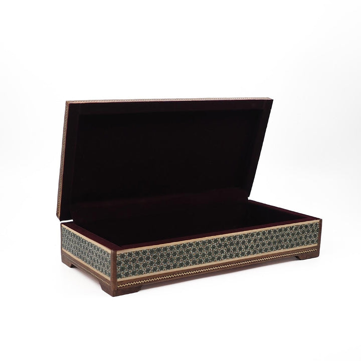 Traditional Motif | Handcrafted Hatem-Inlaid Wooden Box - WAAH117
