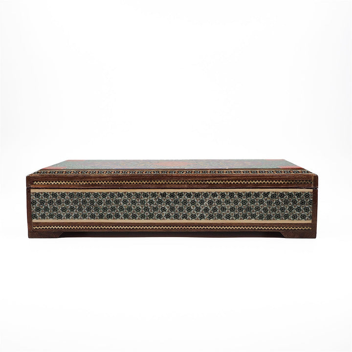Traditional Motif | Handcrafted Hatem-Inlaid Wooden Box - WAAH118
