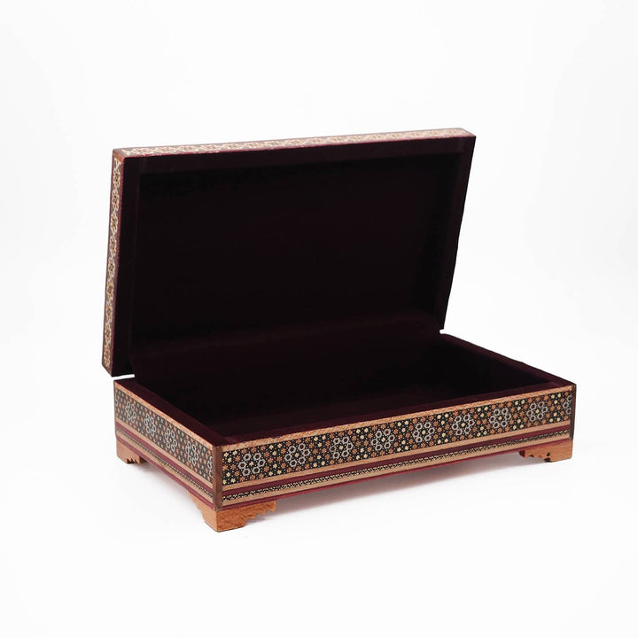 Traditional Motif | Handcrafted Hatem-Inlaid Wooden Box - WAAH120