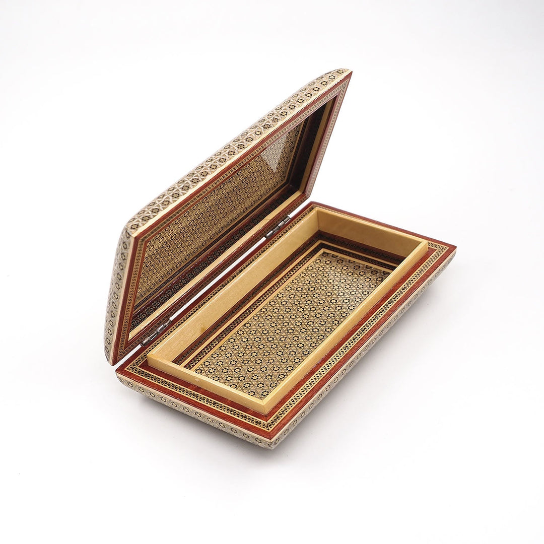 Handcrafted Hatem-Inlaid Wooden Box - WAAH121