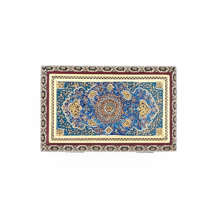 Traditional Motif | Handcrafted Hatem-Inlaid Wooden Box - WAAH130