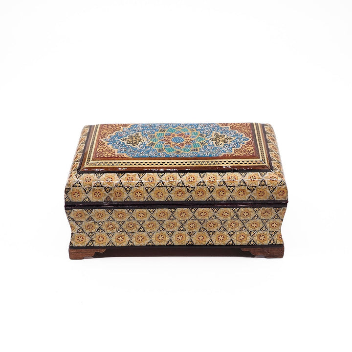 Traditional Motif | Handcrafted Hatem-Inlaid Wooden Box - WAAH132