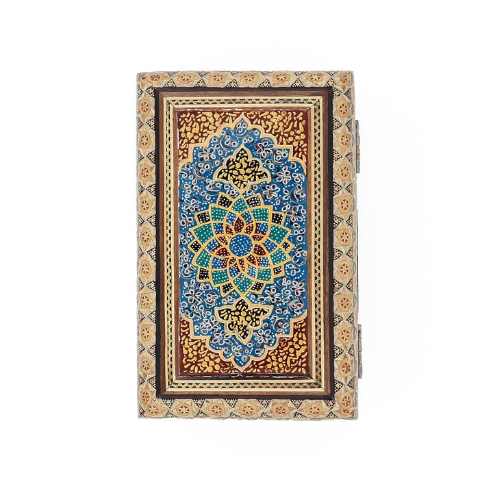 Traditional Motif | Handcrafted Hatem-Inlaid Wooden Box - WAAH132