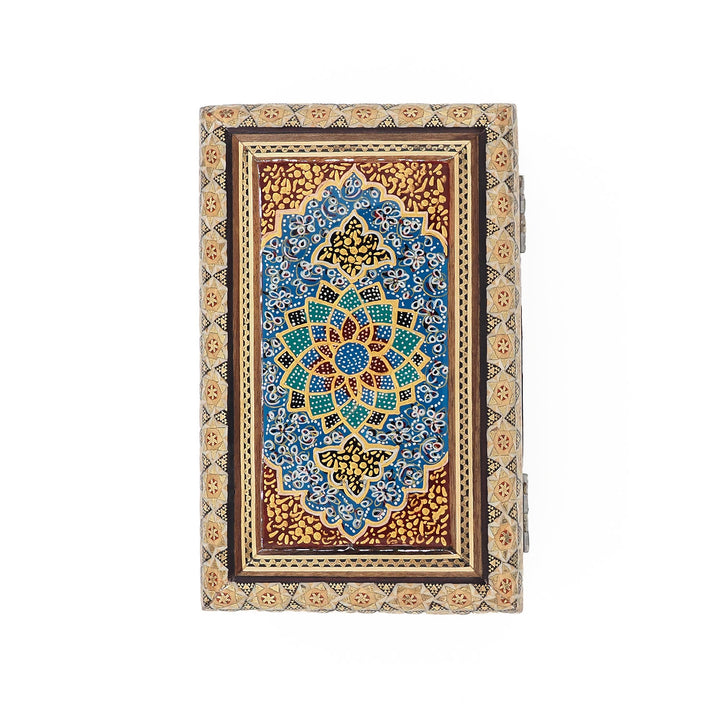 Traditional Motif | Handcrafted Hatem-Inlaid Wooden Box - WAAH132