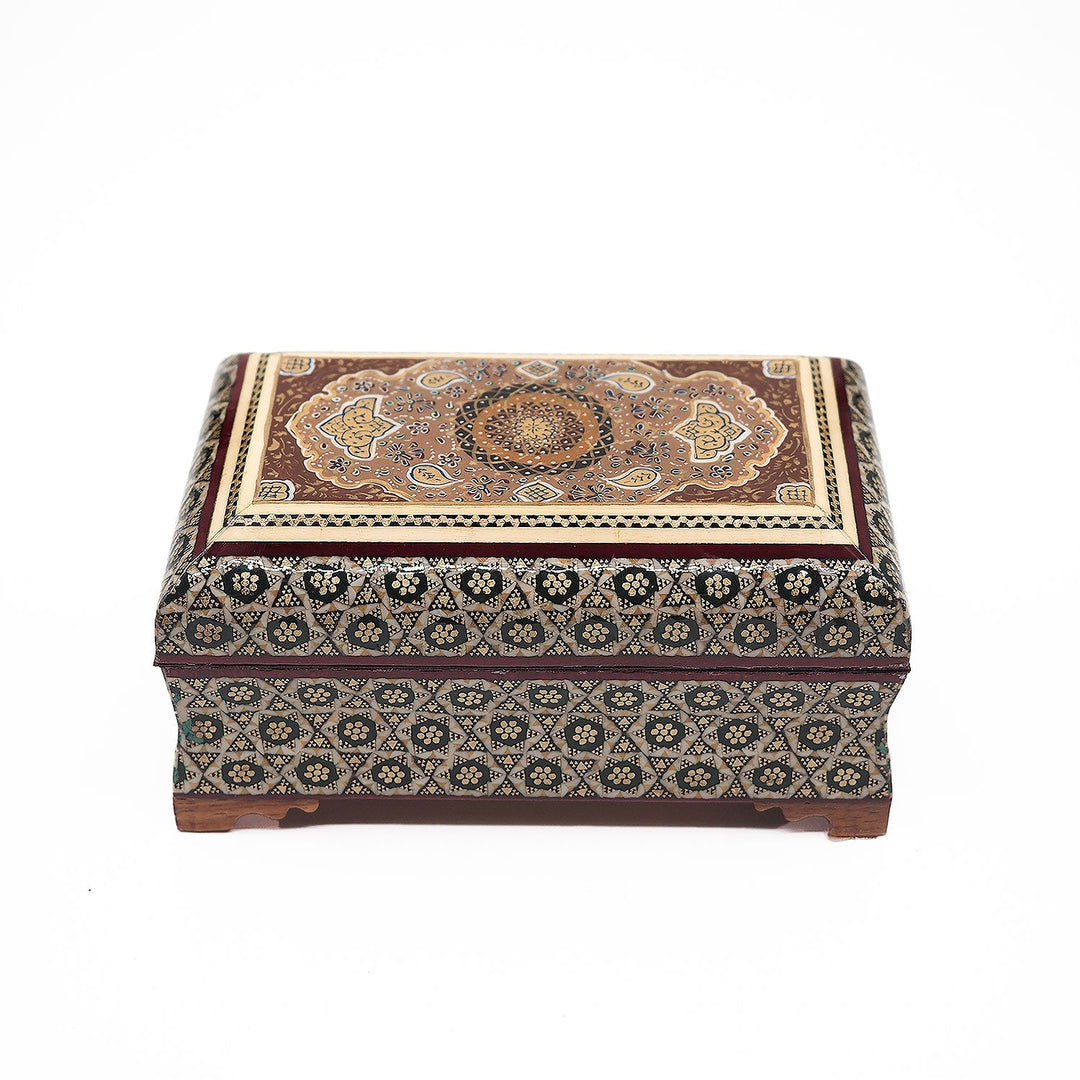 Handmade Hatem-Inlaid Wooden Decorative Box – WAAH155