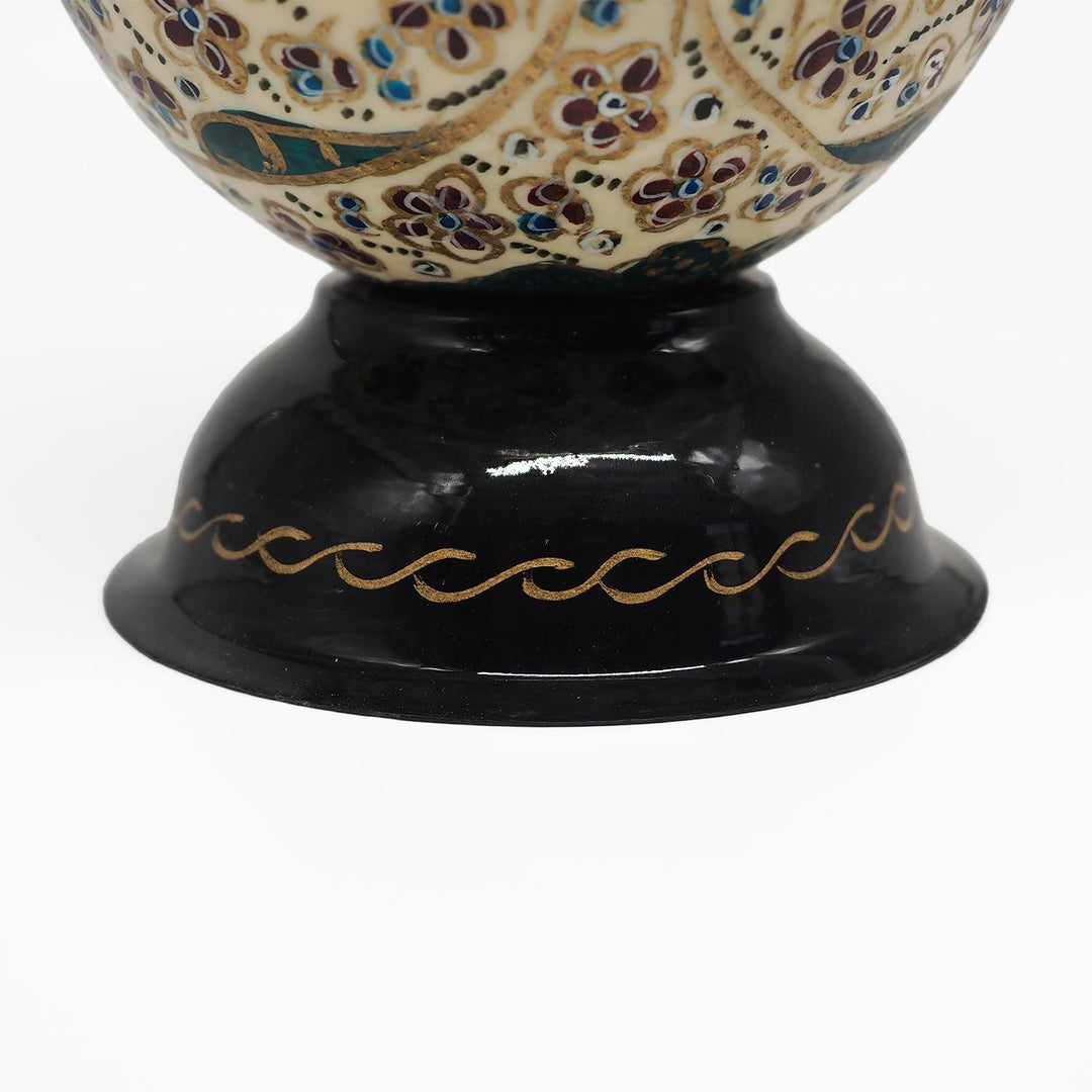Hand-Embellished Natural Ostrich Egg Ornament – WAAH162