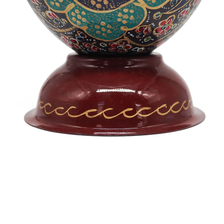 Hand-Embellished Natural Ostrich Egg Ornament – WAAH193