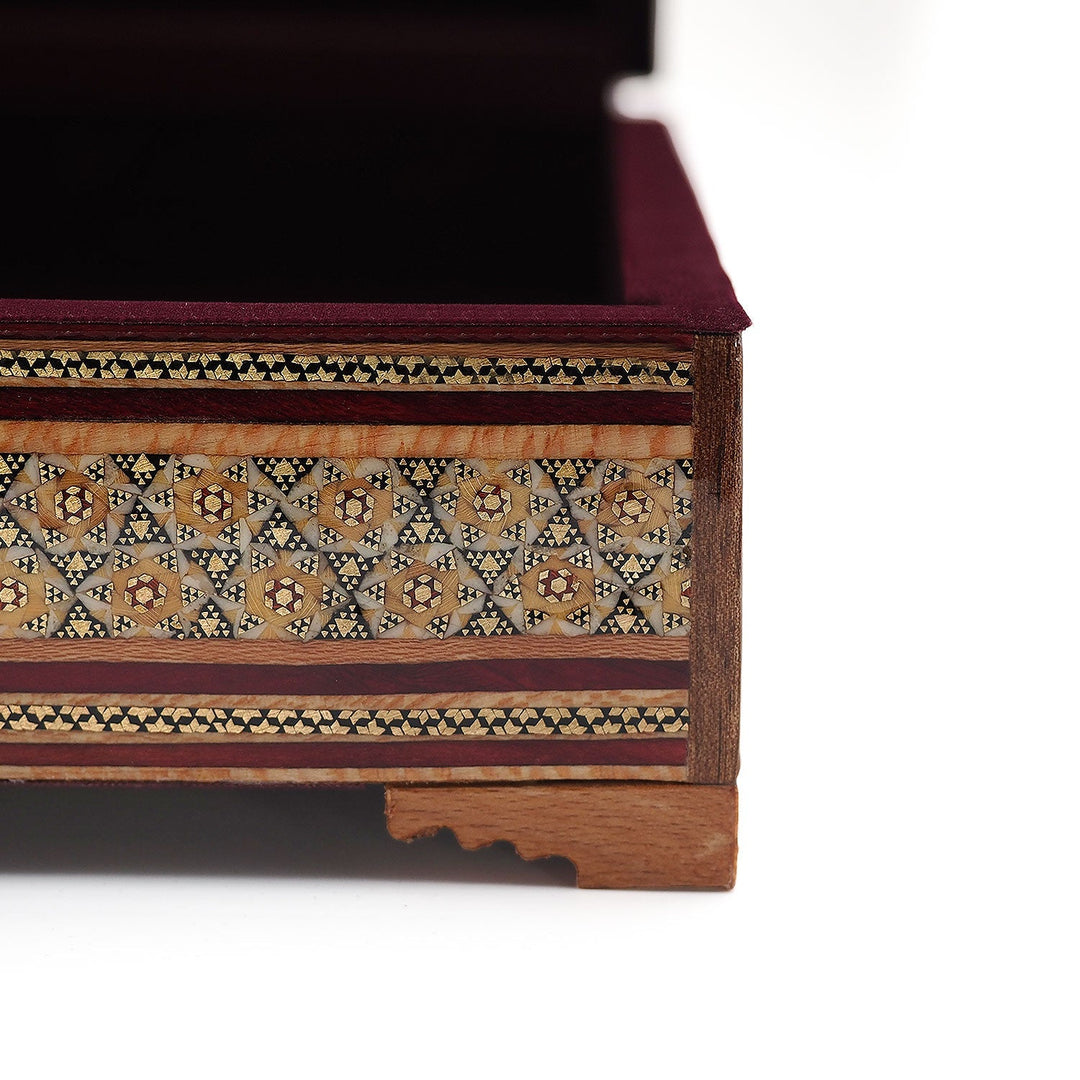 Handcrafted Hatem-Inlaid Wooden Box - WAAH231