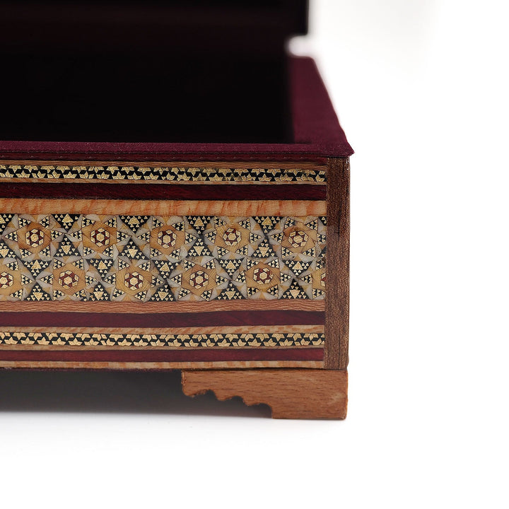 Handcrafted Hatem-Inlaid Wooden Box - WAAH231