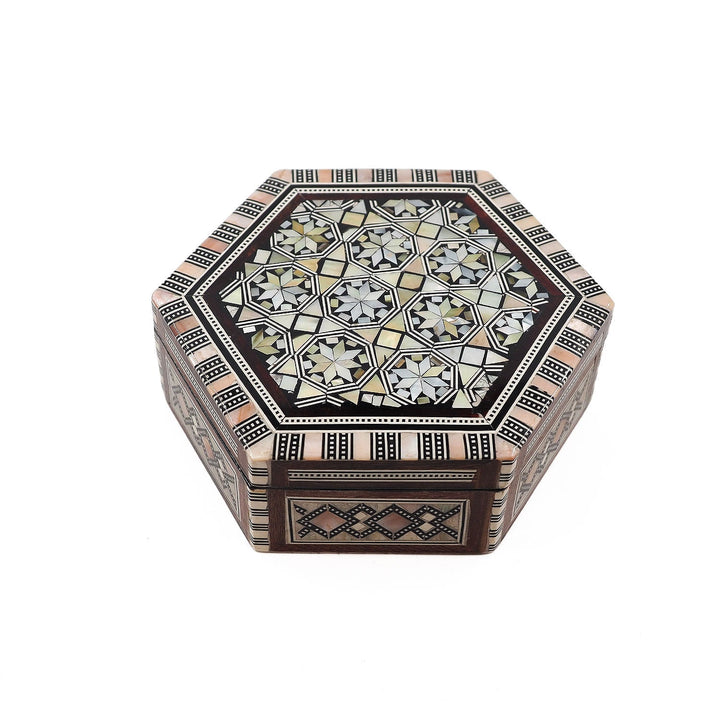 Handcrafted Mother-of-Pearl Inlaid Wooden Box - WAAH242