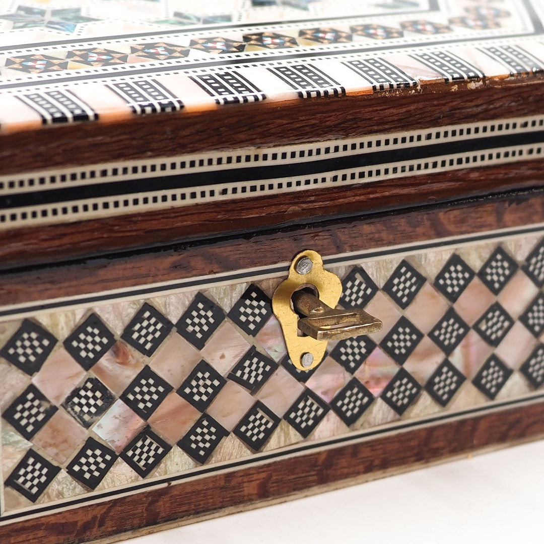 Handcrafted Mother-of-Pearl Inlaid Wooden Box - WAAH244