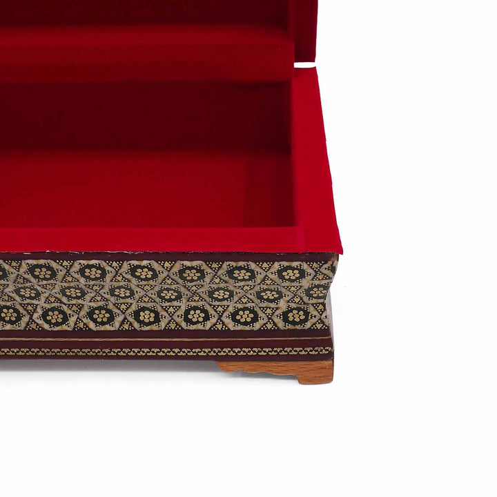 Handcrafted Hatem-Inlaid Wooden Box - WAAH258