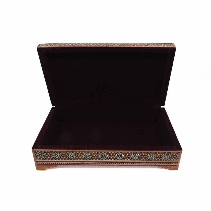 Handcrafted Hatem-Inlaid Wooden Box - WAAH266