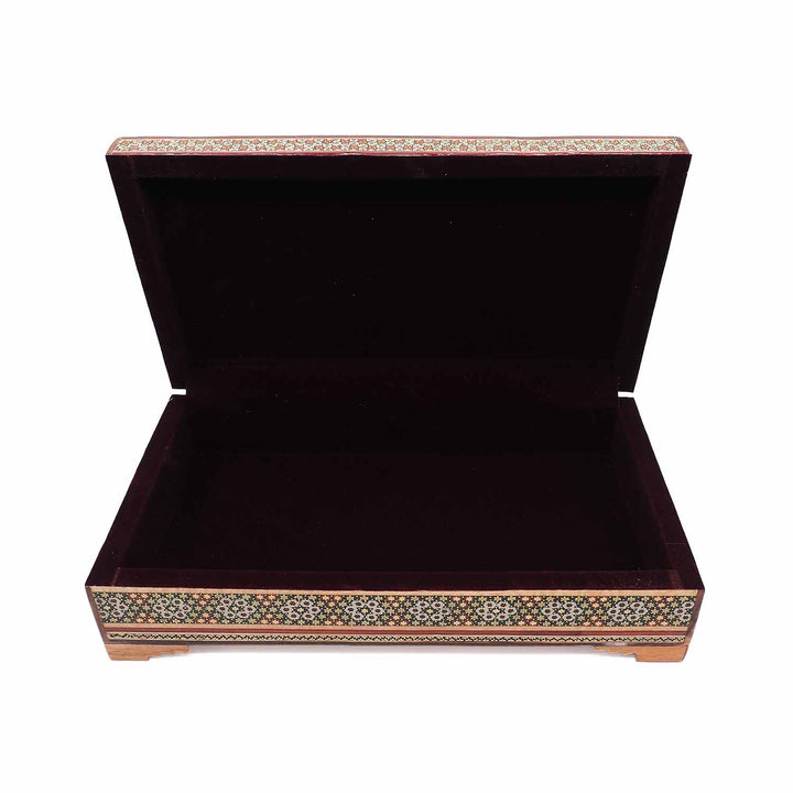 Handcrafted Hatem-Inlaid Wooden Box - WAAH267