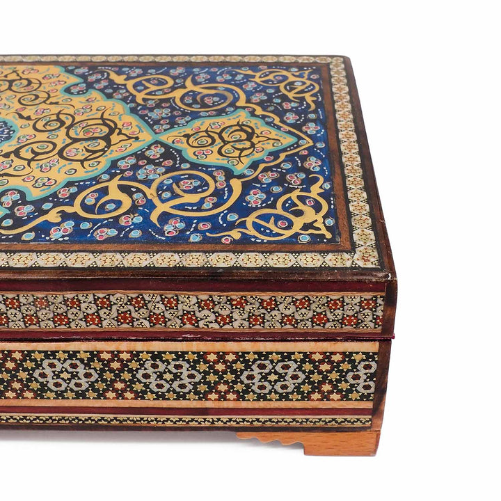 Handcrafted Hatem-Inlaid Wooden Box - WAAH267